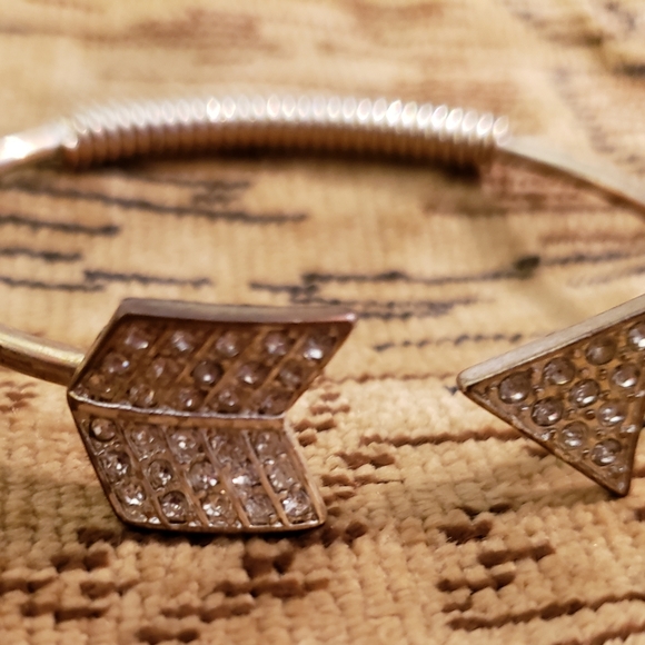 Silver Boho Arrow Rhinstone Bracelet - Picture 3 of 7